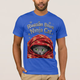 Den smygande och stelaktige: Rysk blå ninjkatta T Shirt