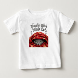 Den smygande och stelaktige: Rysk blå ninjkatta T Shirt