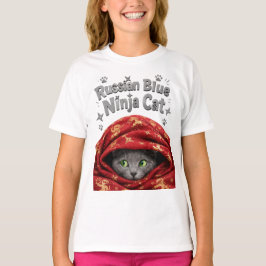 Den smygande och stelaktige: Rysk blå ninjkatta T Shirt