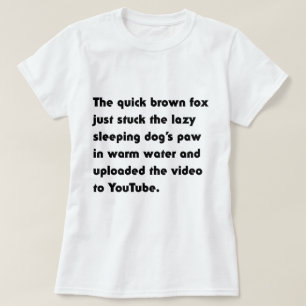 Den Snabba Bruna Räven Fastnade... Pangram T-Shirt
