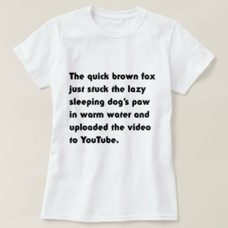 Den Snabba Bruna Räven Fastnade... Pangram T-Shirt