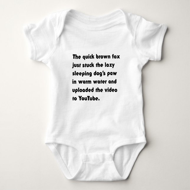 Den Snabba Bruna Räven Fastnade... Pangram T-Shirt (Framsida)