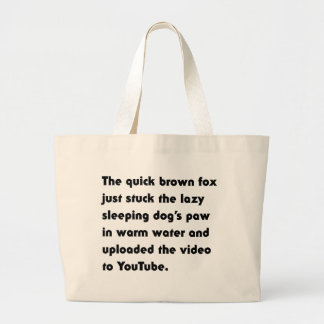 Den Snabba Bruna Räven Fastnade... Pangram T-Shirt Jumbo Tygkasse
