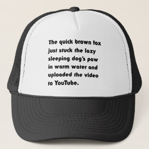 Den Snabba Bruna Räven Fastnade... Pangram T-Shirt Truckerkeps