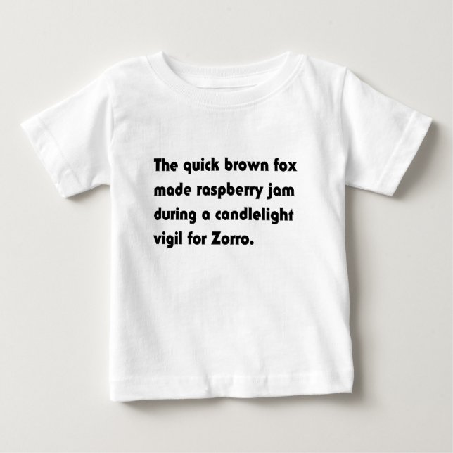 Den Snabba Bruna Räven Gjorde Hallonsylt... Pangra T-shirt (Framsida)