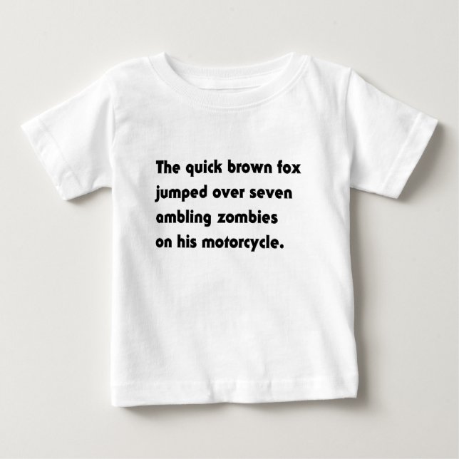 Den Snabba Bruna Räven Hoppade Över... Pangram T-S Tee (Framsida)