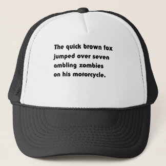 Den Snabba Bruna Räven Hoppade Över... Pangram T-S Truckerkeps