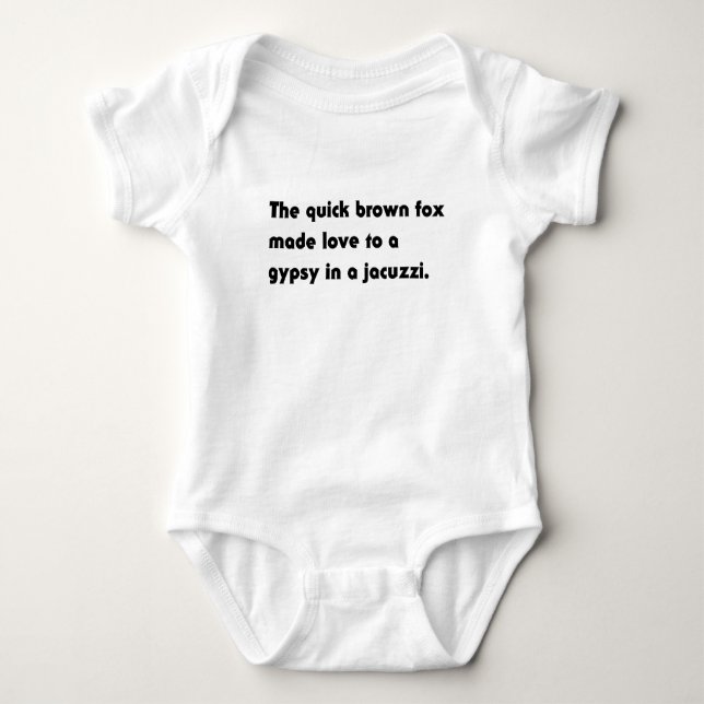 Den Snabba Bruna Räven... Zigenar Jacuzzi Pangram  Tee (Framsida)