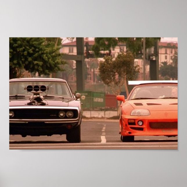 Den snabba och den rasande i förra tävling poster (Framsidan)