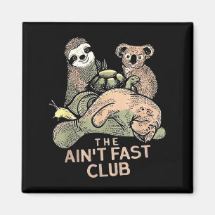 Den snabbaste Klubben Koala Sloth Turtle Magnet