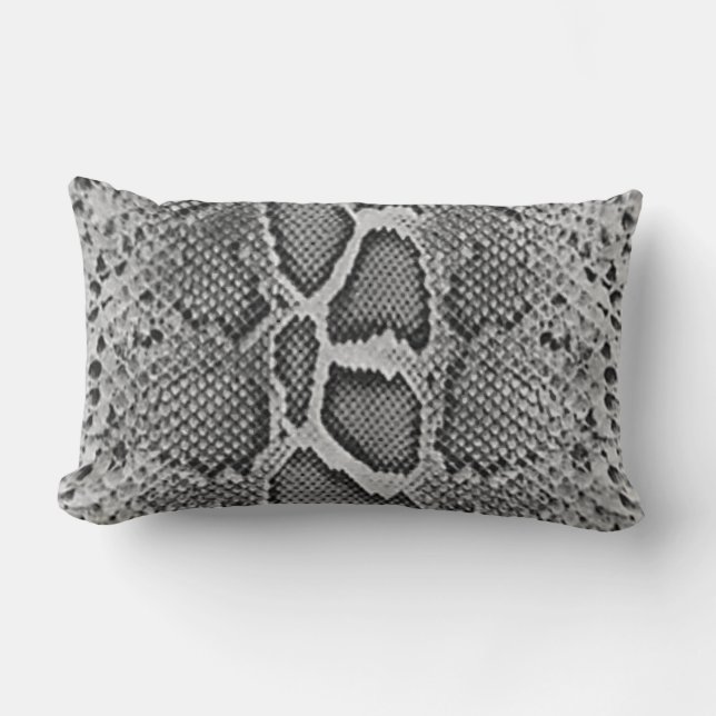 Den Snakeskin designen, orm flår tryckmönster Lumbarkudde (Framsida)