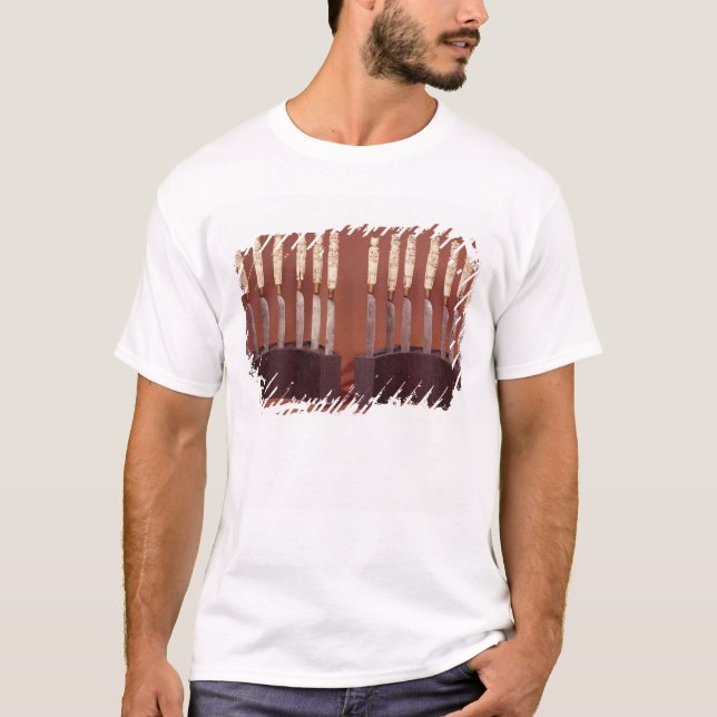 Den sned knivar behandlar visningengelskamonarker tee shirt (Framsida)