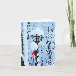 Den snöig lampan postar julkortet helgkort