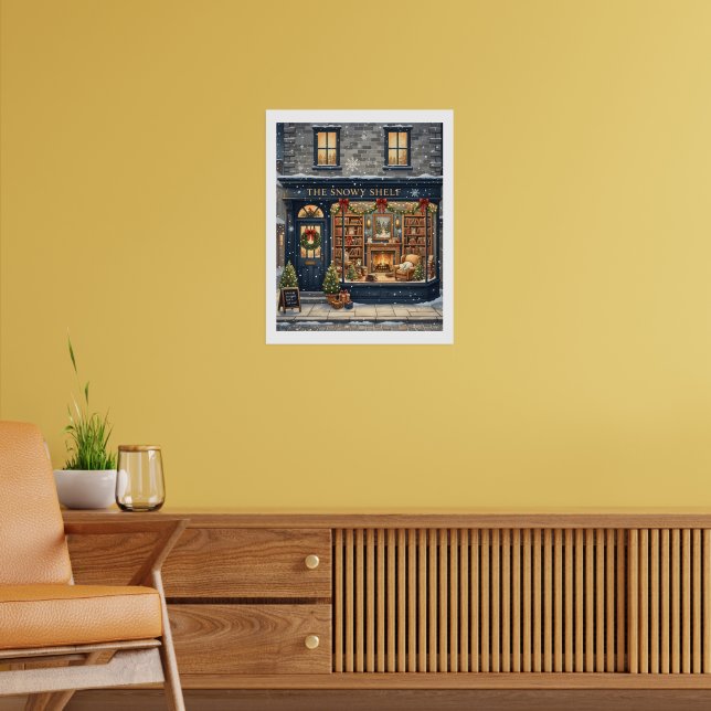 Den snöiga hyllplanschen poster (Vardagsrum 2)