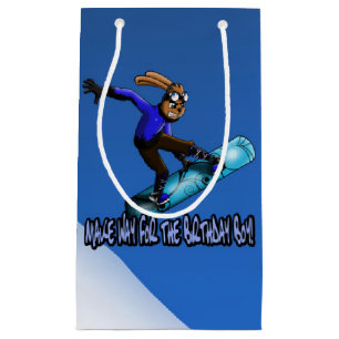Den SnowboardingkaninB-dagen gåvan hänger lös -