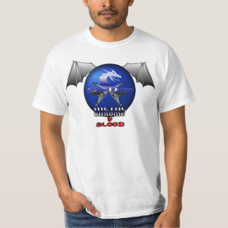 Den SnowDragon metallkromen och blod turnerar Tee Shirt
