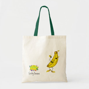 Den snurriga bananen hänger lös tygkasse