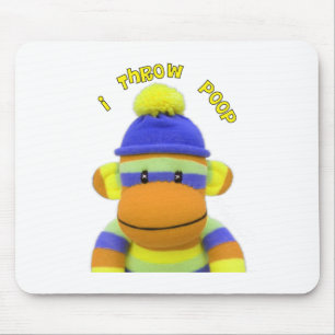 Den sock monkey"kastar jag Poop" Musmatta
