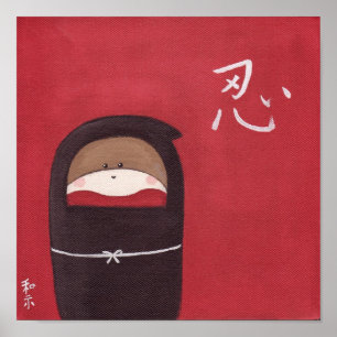 Den sock monkeyNinja affischen Poster