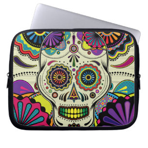 Den sockerskallekonst/day of the dead hänger lös laptop fodral