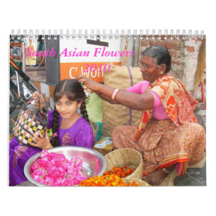Den södra asiatet blommar kalendern kalender