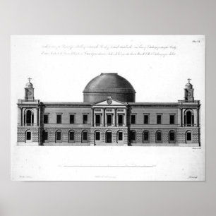 Den södra höjden av registerhuset, poster