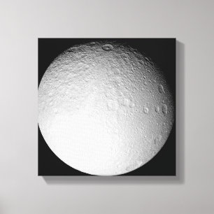 Den södra Polen av Saturns måne Tethys Canvastryck