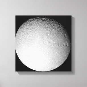Den södra Polen av Saturns måne Tethys Canvastryck