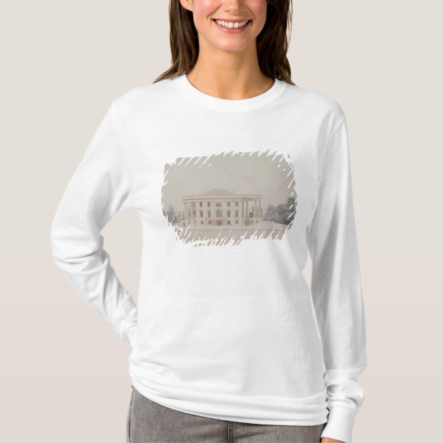 Den södra porticoen av president hus, 1807 tee (Framsida)