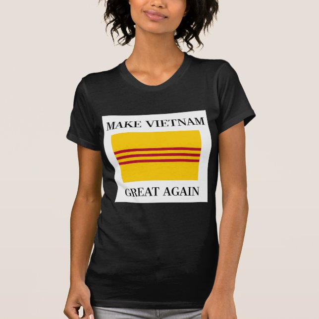 Den södra vietnamesiska flagga - gör Vietnam T Shirt (Framsida)