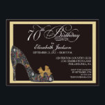 Den sofistikerade blommigten skor den 70th inbjudningar<br><div class="desc">Denna är en absolut ursnygg och sofistikerad 70th födelsedagsfest inbjudan som utsöndrar ren elegans och femininity. Gjort i en heeled flott dämpad mång--färgad blom- kick sko, detta är en chic inbjudan för klassikerkvinnan i ditt liv som firar henne den sjuttionde födelsedagen. Dig som gäster ska, imponeras, när de mottar detta...</div>