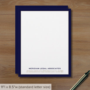 Den sofistikerade marinfirman Letterhead i Guld Brevhuvud