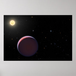 Den Sol-liknande Star Kepler 51 och tre giant Plan Poster