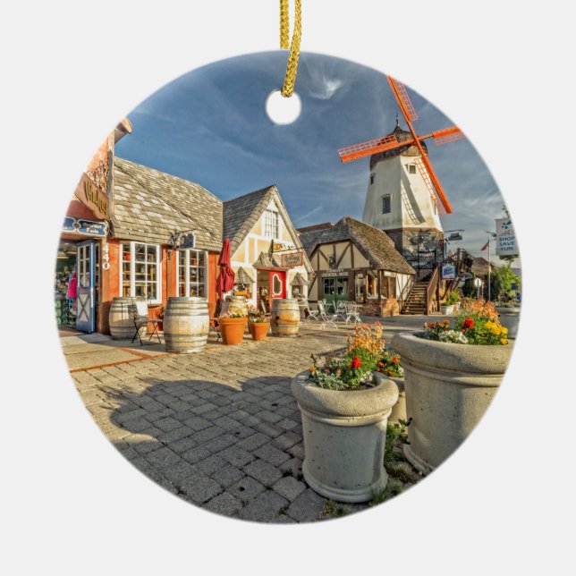 Den Solvang kvarn beskådar Julgransprydnad Keramik (Framsidan)