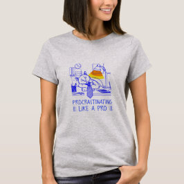Den som drar ut på det som en proffs (blå) t shirt