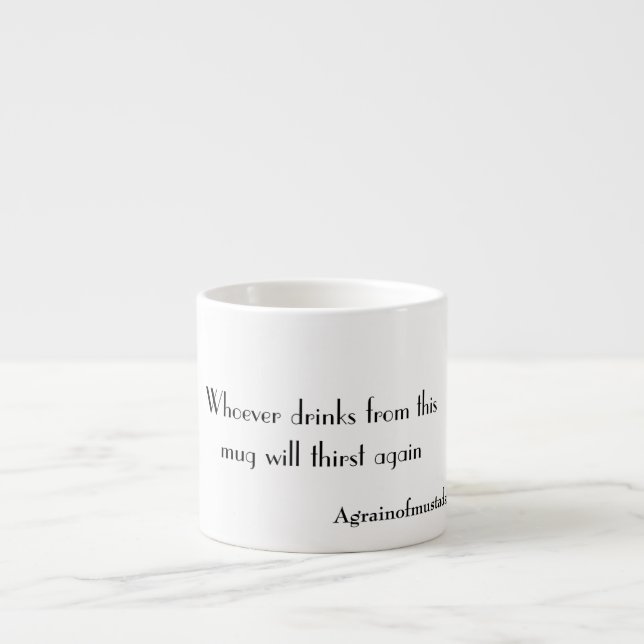 Den som dricker från mugg espressomugg (Framsidan)