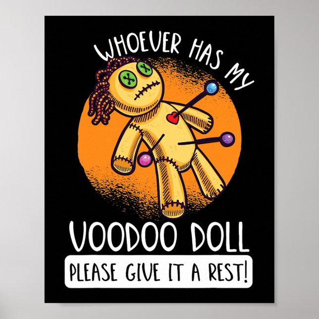 Den som har min voodoo Doll Ge är en rest Poster (Framsidan)