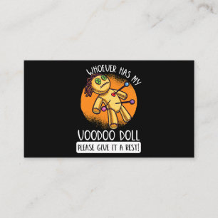 Den som har min voodoo Doll Ge är en rest Visitkort