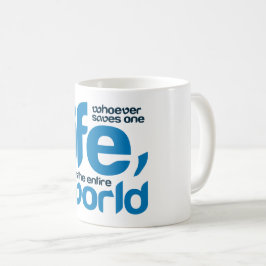 Den som räddar ett liv kaffemugg