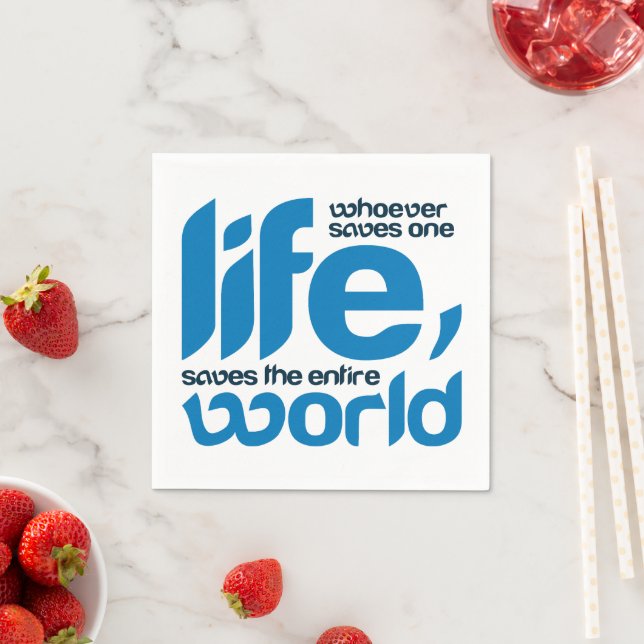 Den som räddar ett liv pappersservett (Insitu)