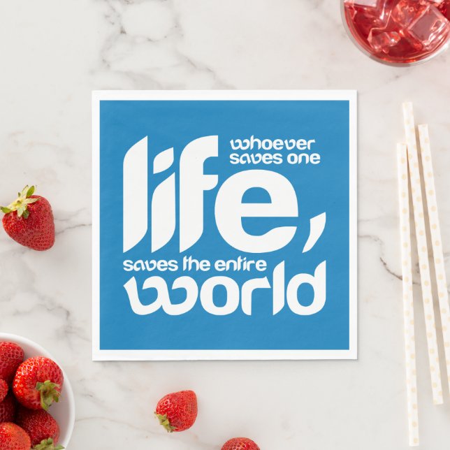 Den som räddar ett liv pappersservett (Insitu)