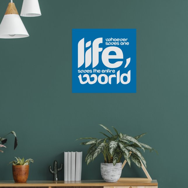 Den som räddar ett liv poster (Vardagsrum 1)