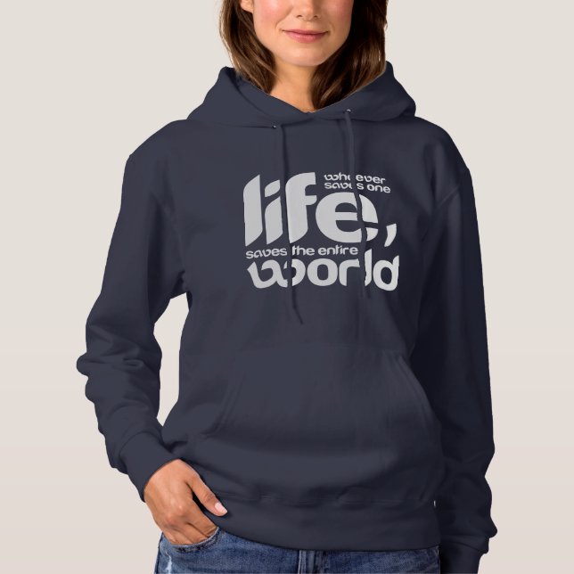 Den som räddar ett liv t shirt (Framsida)
