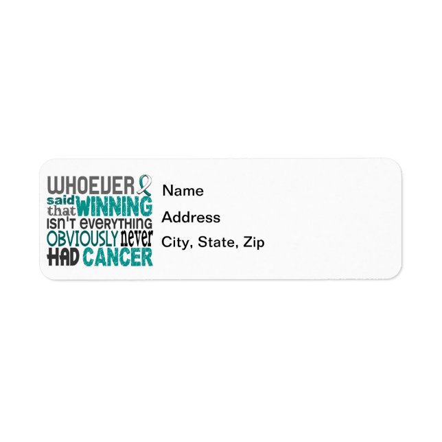 Den som sa livmoderhalscancer returadress etikett (Framsidan)
