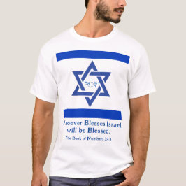 "Den som välsignar Israel kommer att välsignas!" A T Shirt