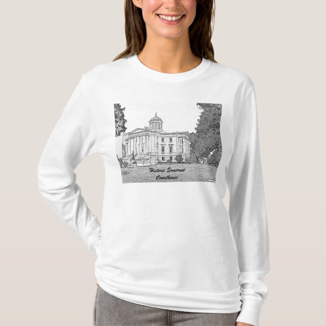 Den Somerset County domstolsbyggnaden ritar 1, T Shirt (Framsida)