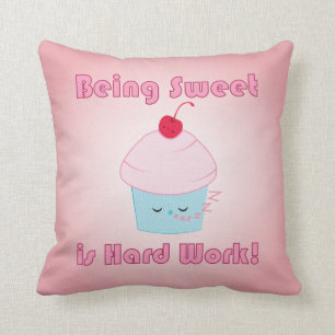 Den sömniga muffinen och körsbärsröda Kawaii Kudde
