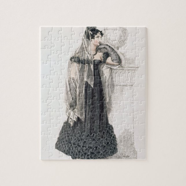 Den sörjande klänningen, mode pläterar från pussel (Vertikal)