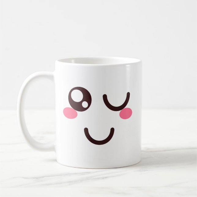 Den söta ansiktsmuggen 3 kaffemugg (Vänster)