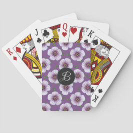 Den söta blåttträdgården blommar med den casinokort